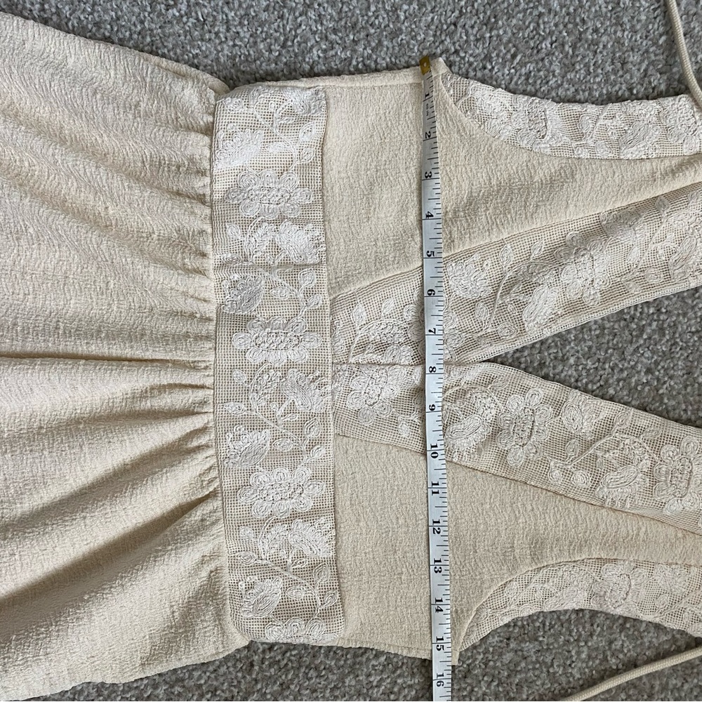 ZARA Textured Ivory Cream Lace Detail Romper Playsuit - Picture 4 of 13